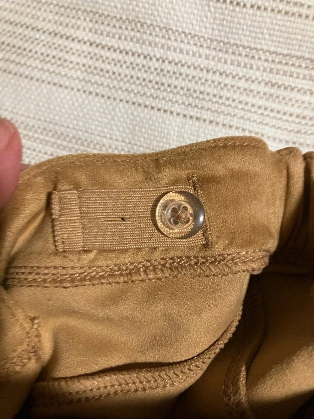 Toddler girls Tan Button-Front Suede-Look Mini Skirt